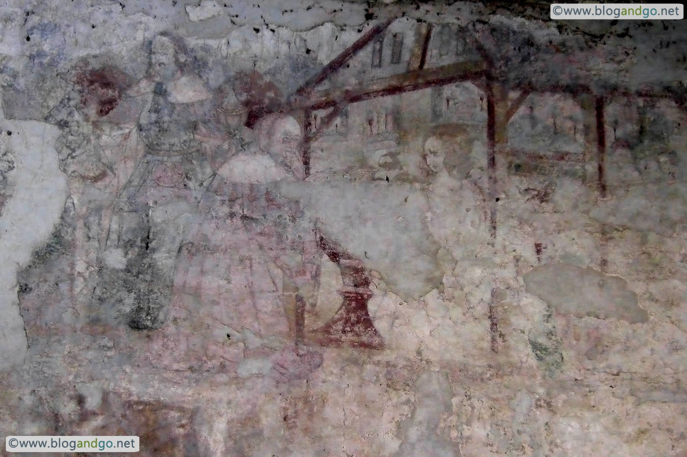 Berry Pomeroy Castle - Painting of Three Magi